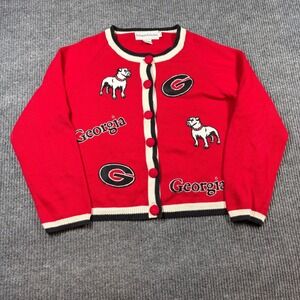 Collegiate Collection Sweater Women's XL Georgia Bulldogs Red Cardigan